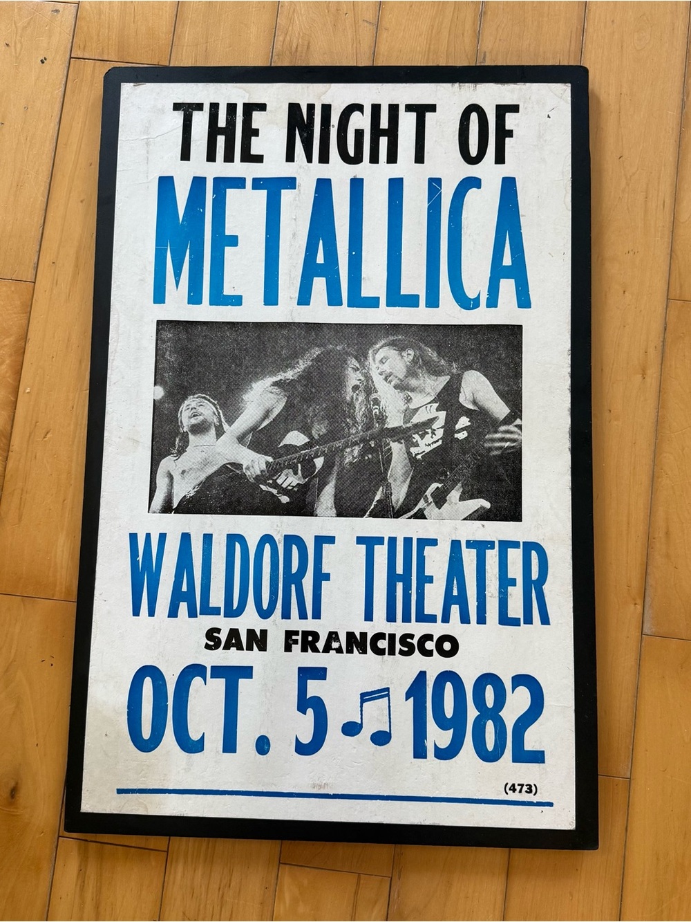 The Night of Metallica Blue & White Wall Art Poster